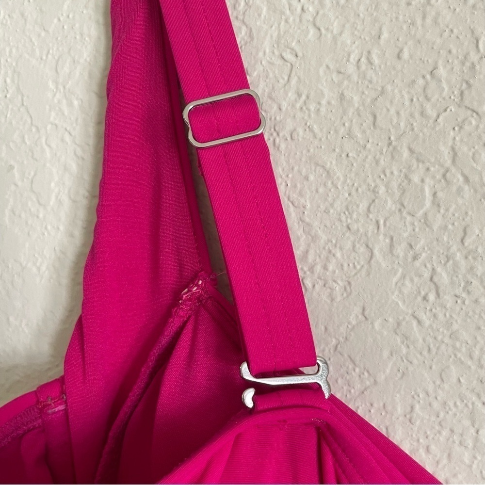 Birdsong woman’s tankini top 2X hot pink wired swim beach wear summer vacation - Picture 7 of 9